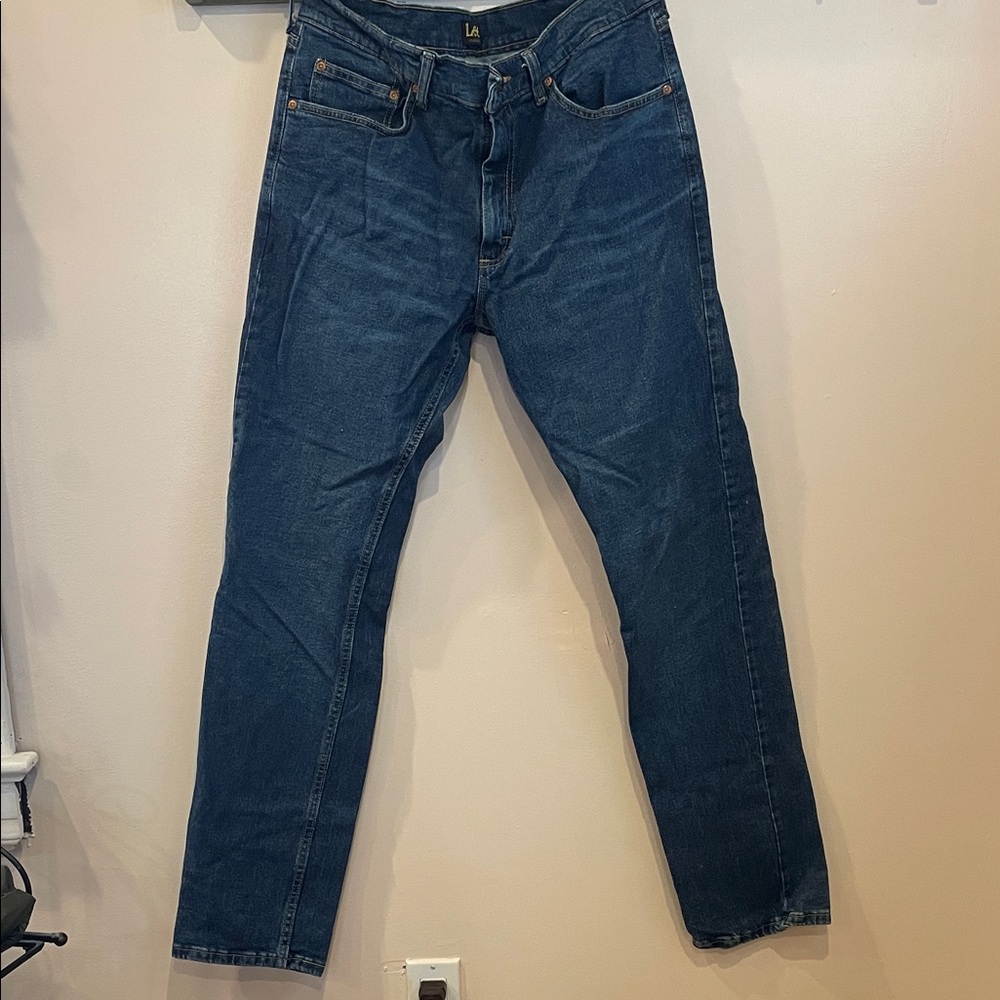 Lee Men's Dark Blue Straight Jeans